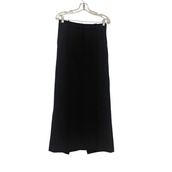 Zara Womens Pants Trousers XS Black Flat Front Wide Leg Stretchy Polyester NWOT - Picture 1 of 11